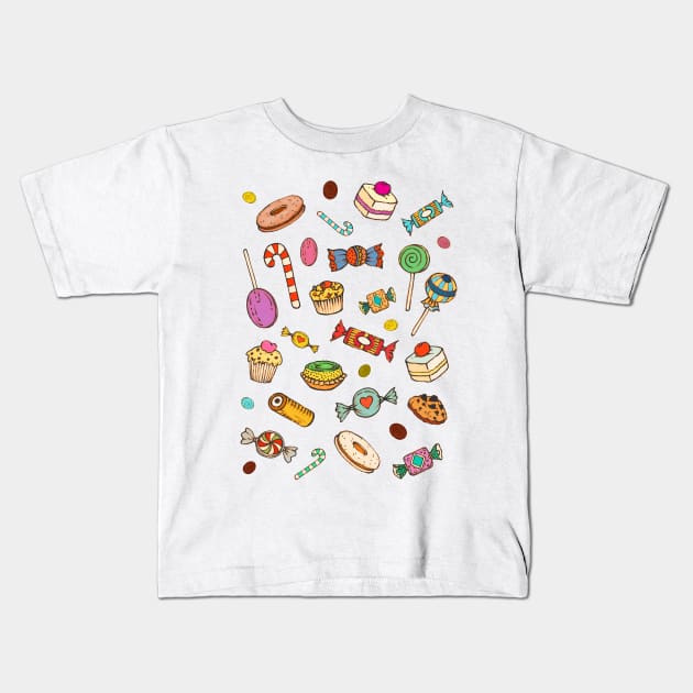 Candy & Bonbon (black) Kids T-Shirt by BessoChicca